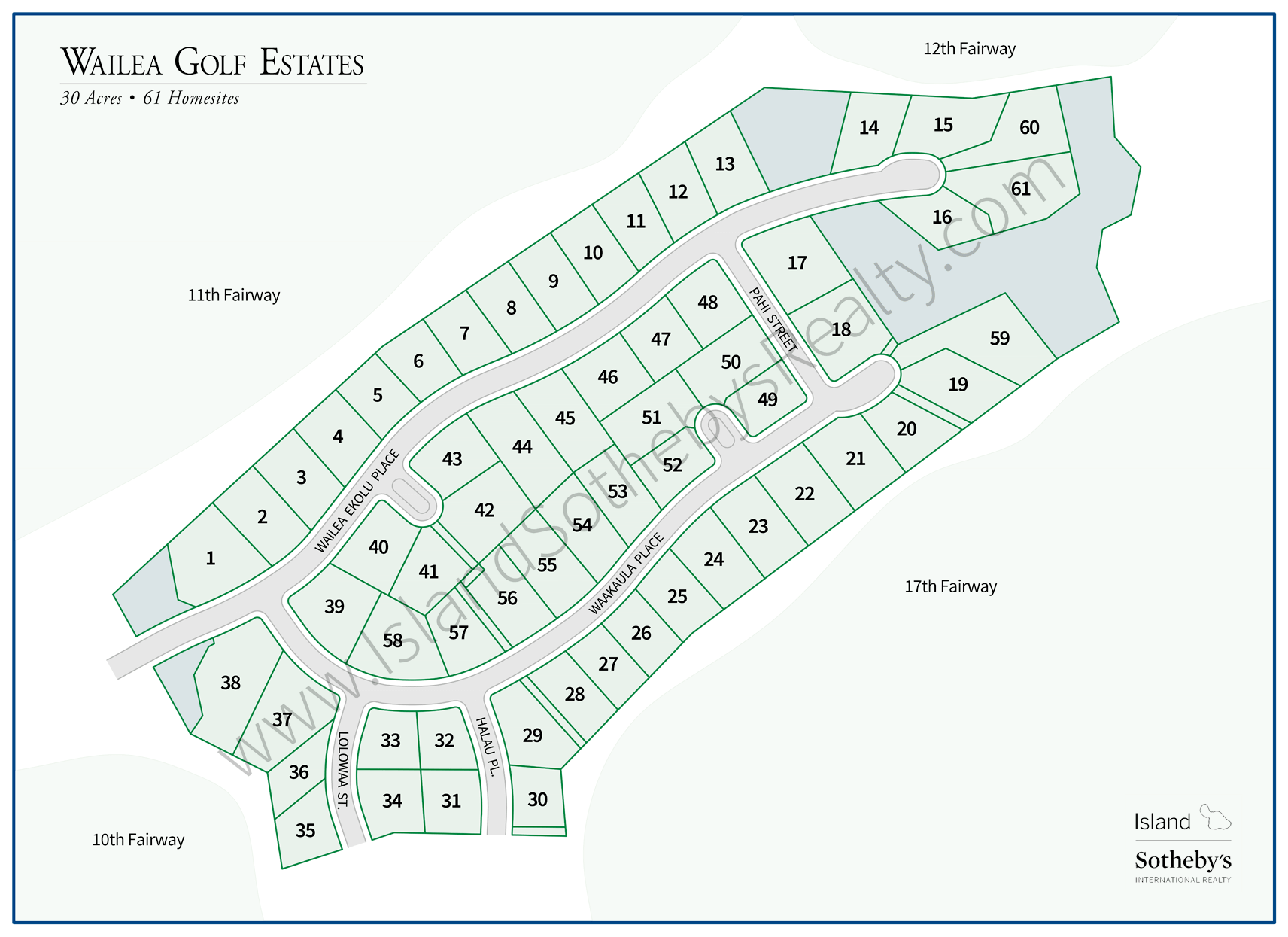 Map of Wailea Golf Estates Maui